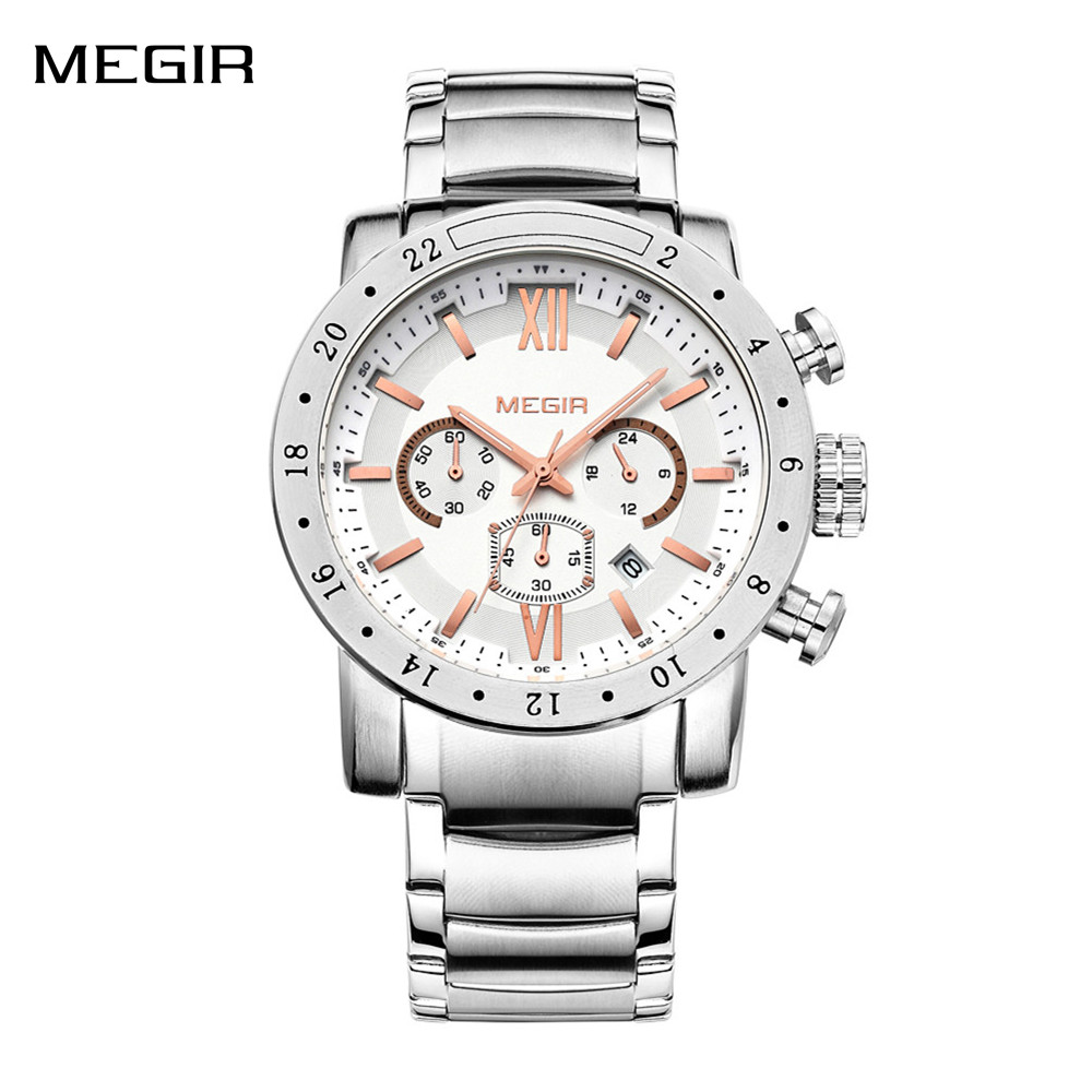 Watches Not Smartwatch - MEGIR Stainless Steel Casual Watches for