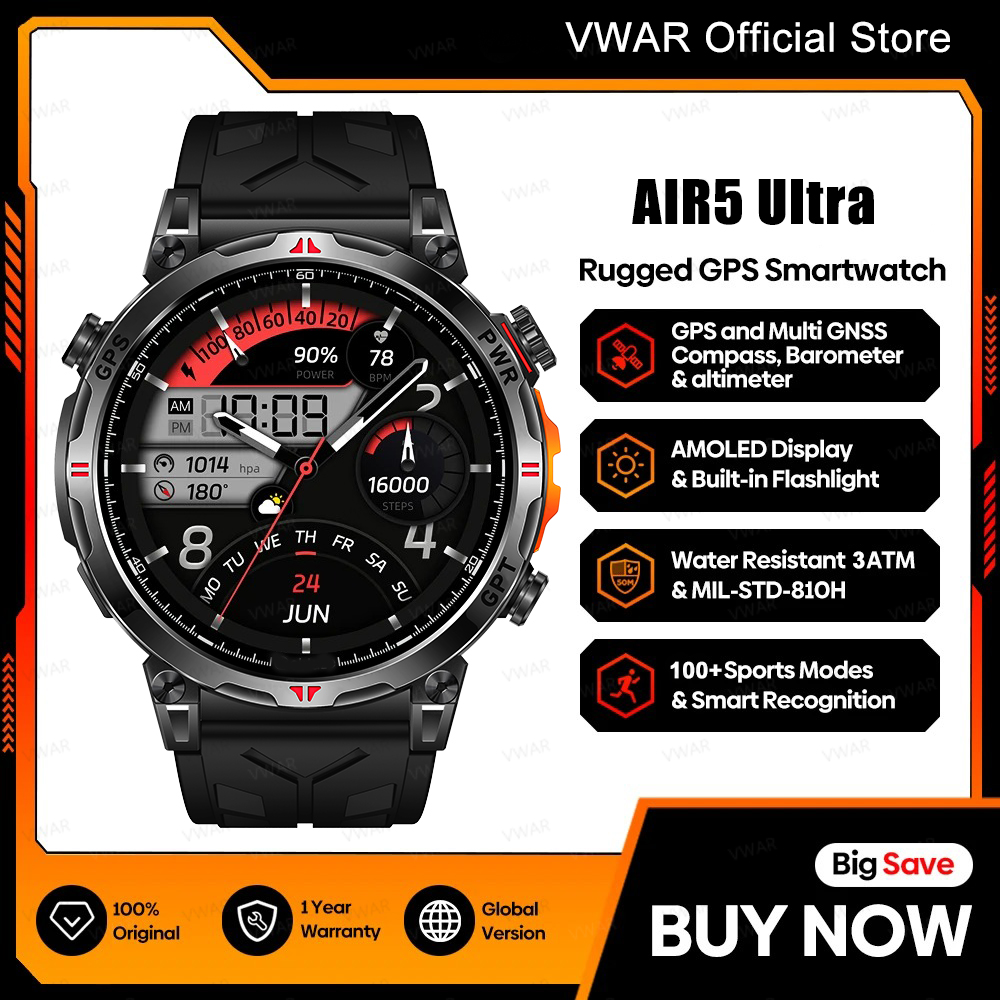 2025 New VWAR GPS Smartwatch 1 - Watch Vs Amazfit review and price