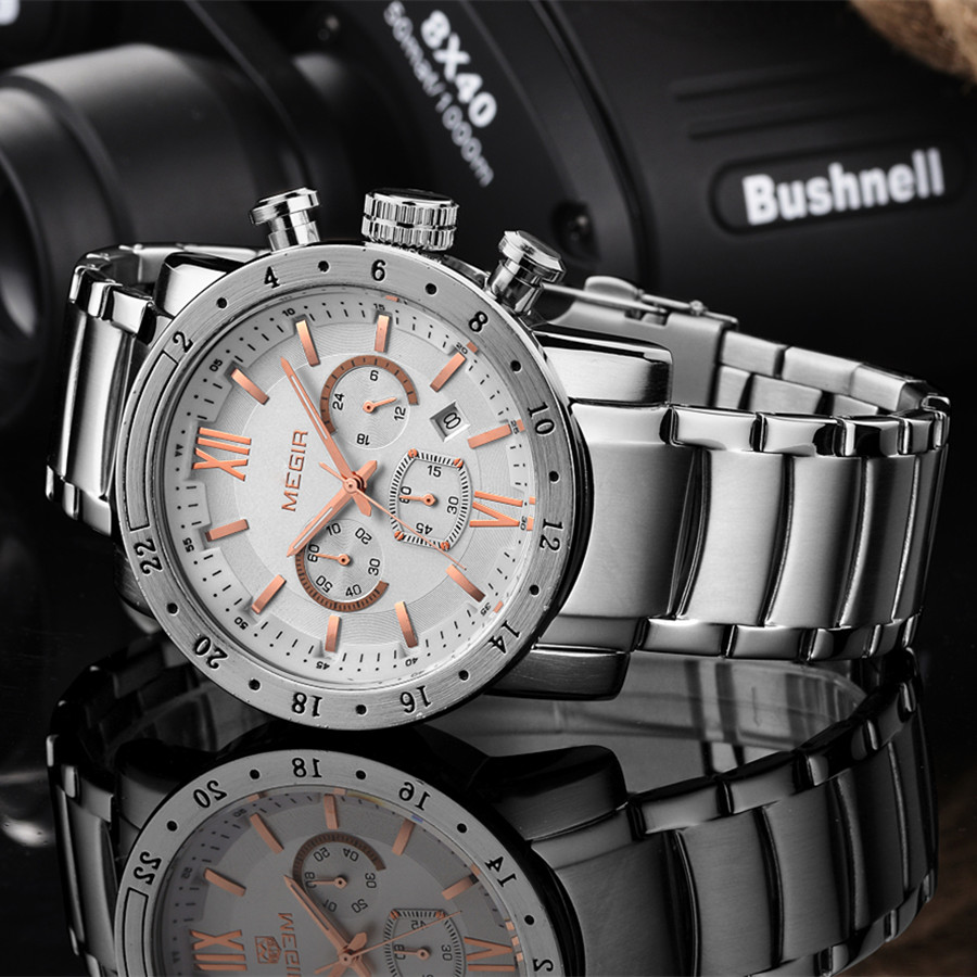 MEGIR Stainless Steel Casual W - Watches Not Smartwatch review and price