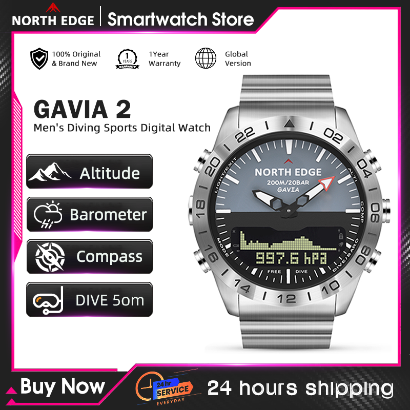 NORTH EDGE Mens Dive Watch Mil - Smartwatch Military Watches For Men review and price