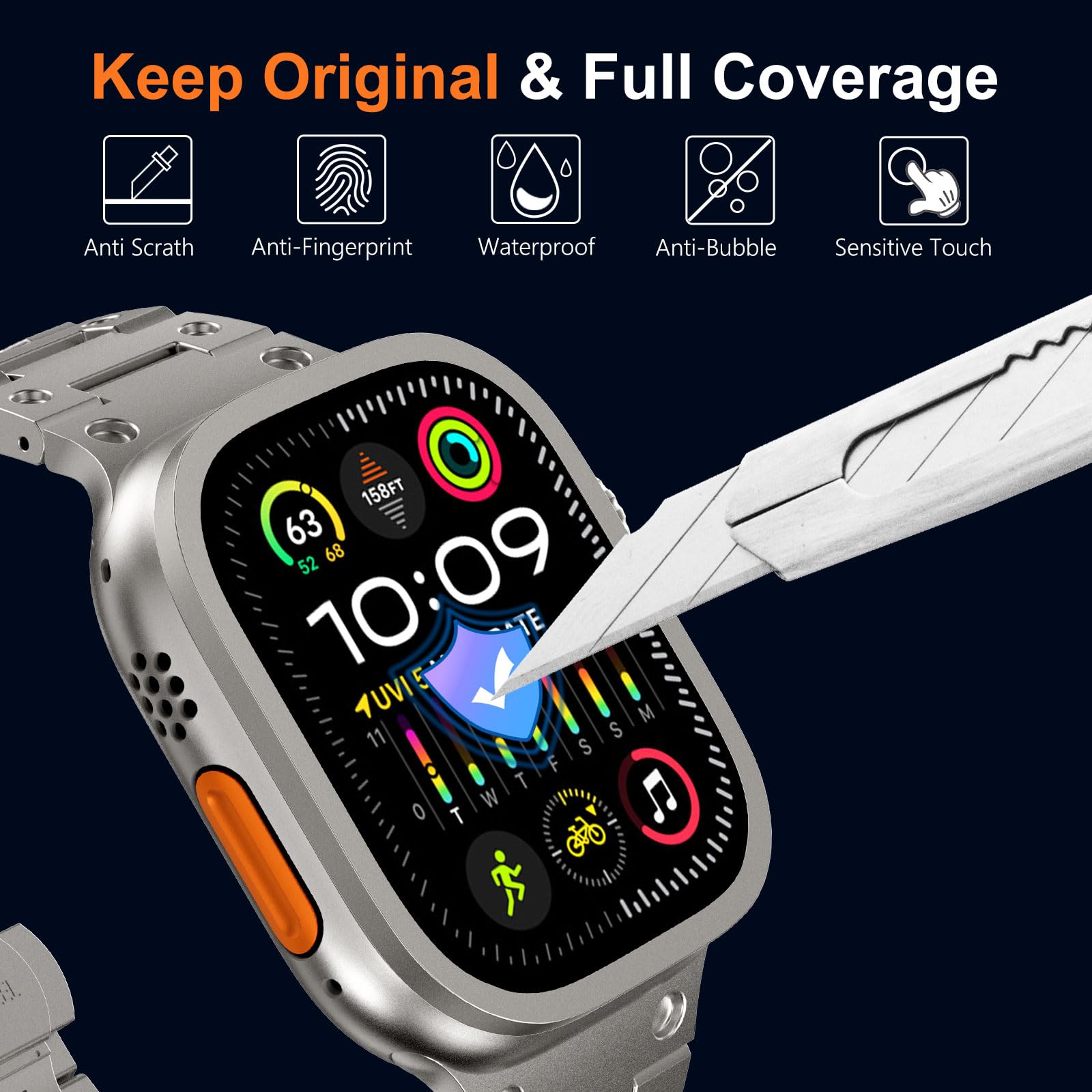 Tempered Glass for Apple Watch - Smartwatch Apple Watches For Men review and price