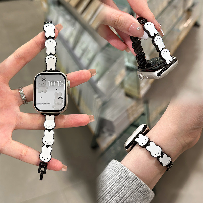 Miffy Rabbit Leather Watch Ban - Apple Watch Band review and price