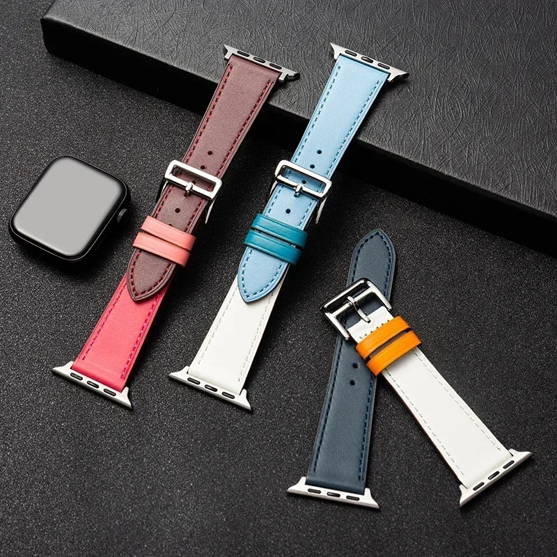 Leather Watch band for Apple W - Smartwatch Apple Watches For Men review and price