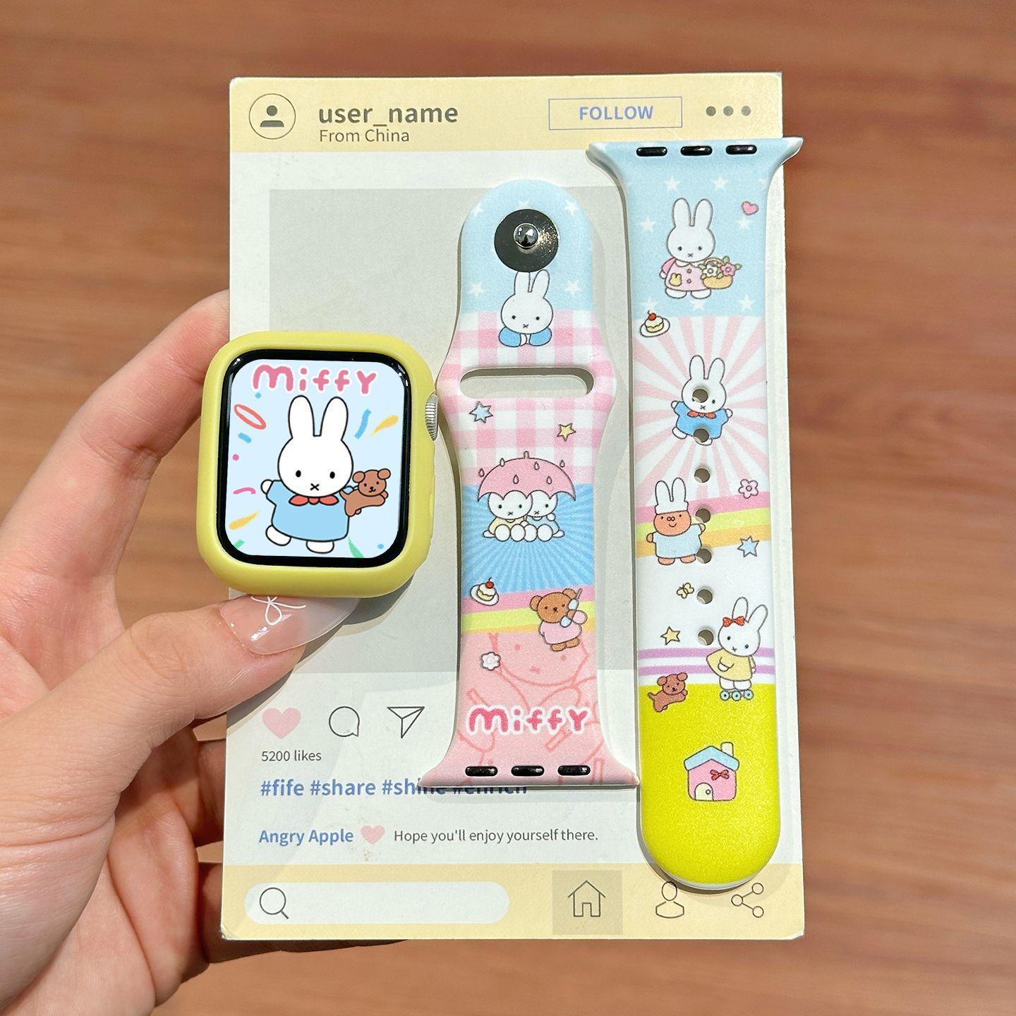 Dopamine Color Miffy Silicone  - Apple Watch Band review and price