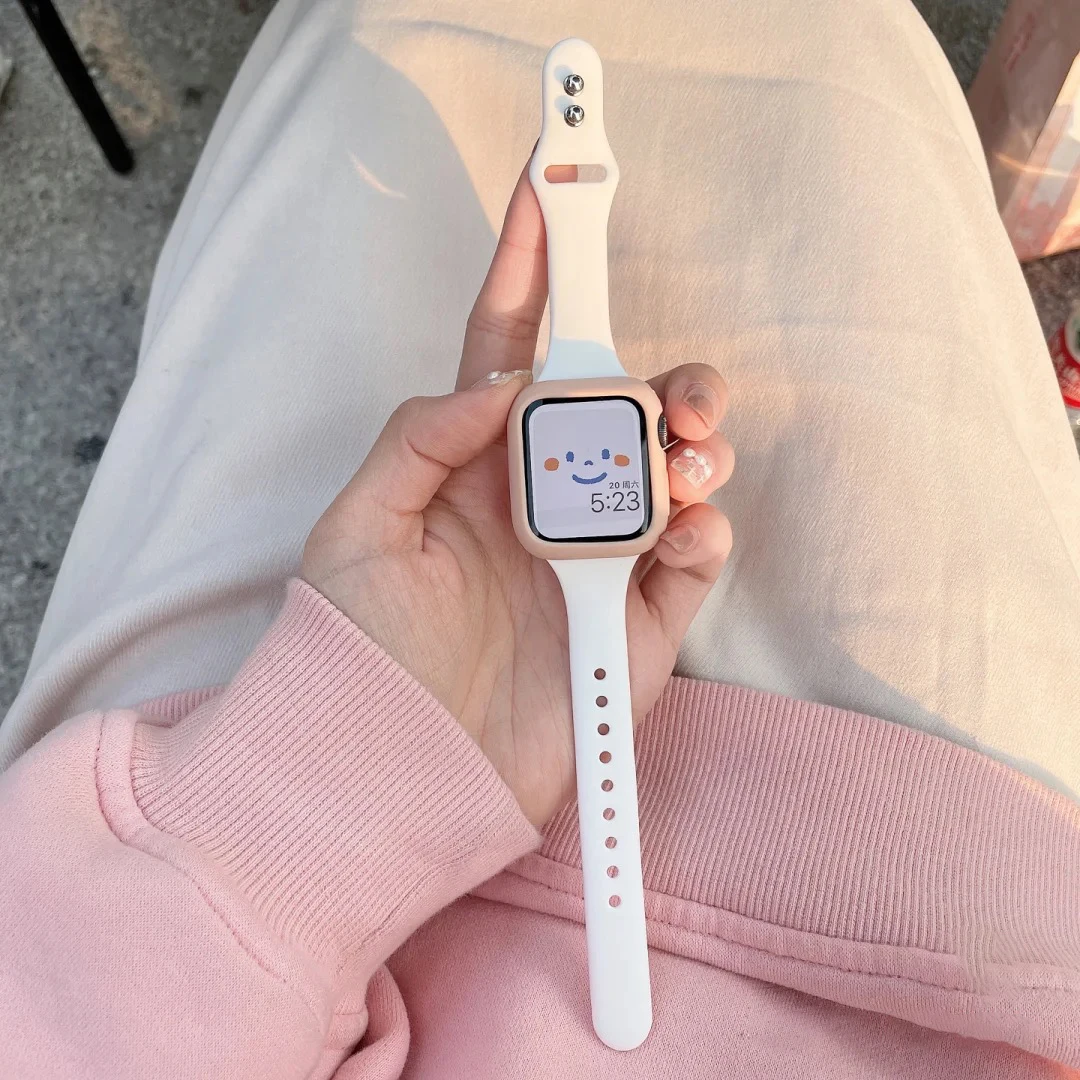 Slim Silicone strap for Apple  - Smartwatch Apple Watches For Men review and price