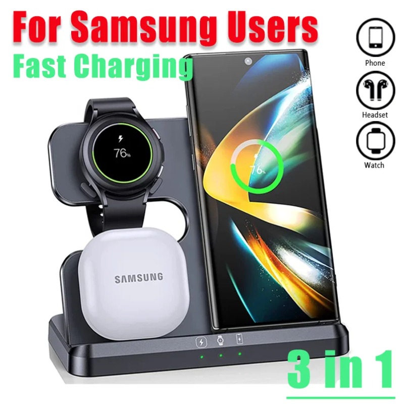 3 in 1 Fast Wireless Charger S - Watches Smartwatch Samsung review and price