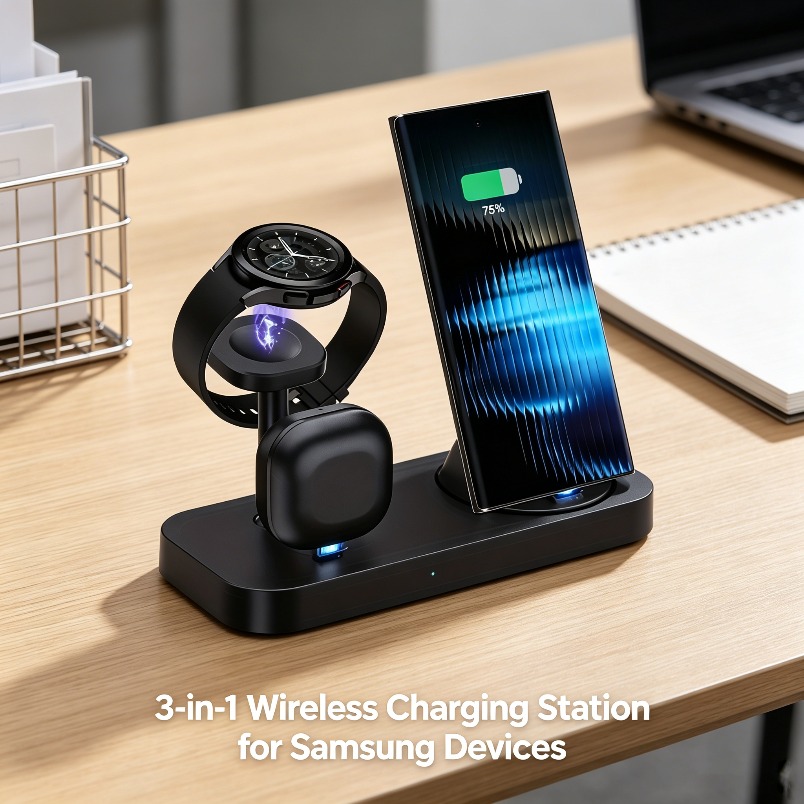 3 in 1 Wireless Charger Dual C - Watches Smartwatch Samsung review and price