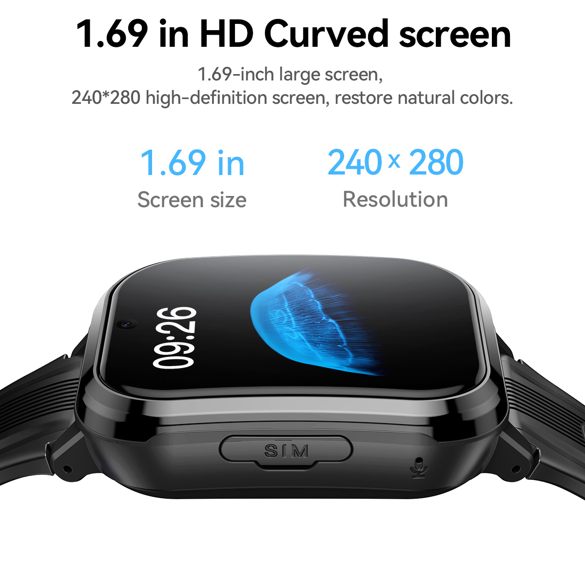HOCO Y108 1.69inch HD LCD Curv - Smartwatch Watches For Kid Boy With Alarm review and price
