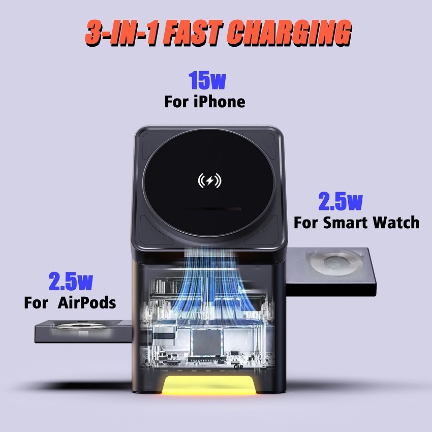 3 in 1 Magnetic Wireless Charg - Watches Smartwatch Samsung review and price